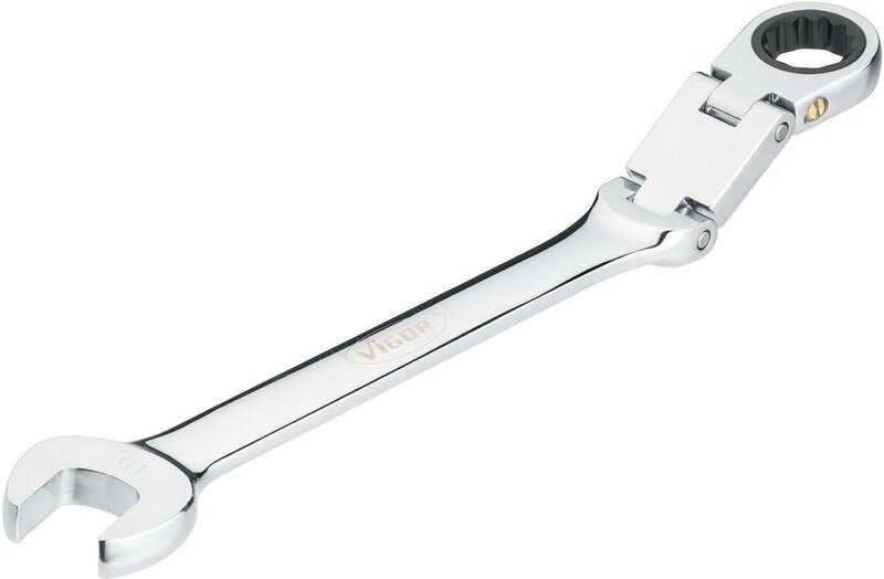 Doppelgelenk Ratschen-Ring-Maulschlüssel ∙ V6752-15 ∙ Außen Doppelsechskant Profil, Außen Sechskant Profil ∙ sw 15 mm