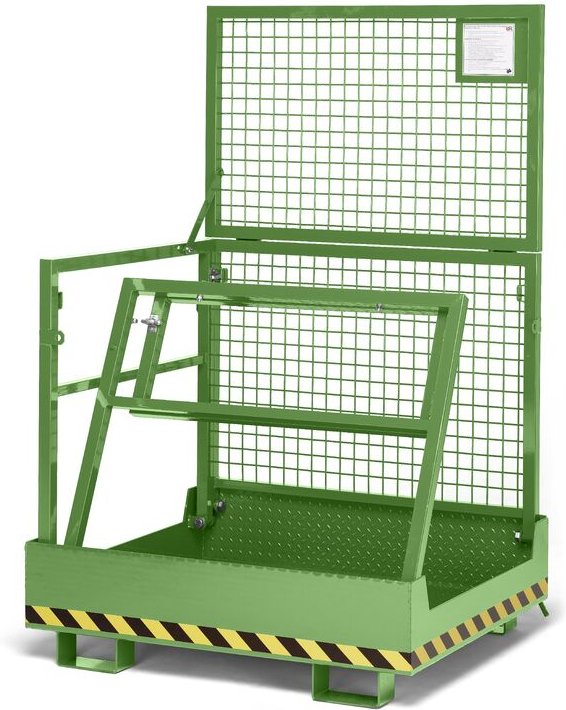 R+R Industrietechnik Arbeitskorb Typ RAK-Compact 1200x1080x1910mm RAL6011 Resedagrün