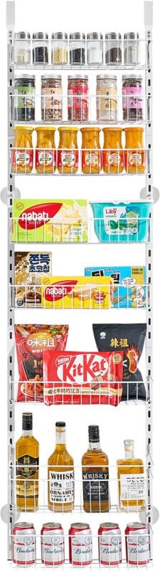 Mophorn Vorratsschrank Speisekammer-Organizer mit 8 verstellbaren Regalen, ideal zum Aufhängen an Türen oder Wänden. Aus...