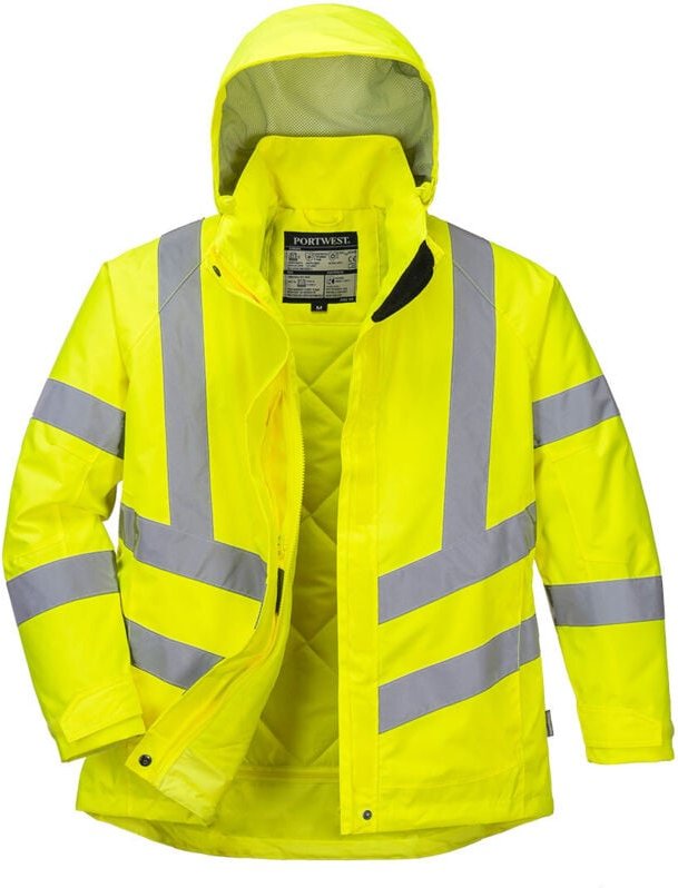 Portwest Damen Warnschutz Winterjacke Gelb XS