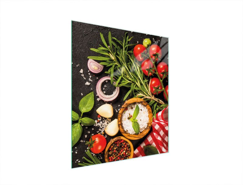 Glasschneidebrett 45x52 Lebensmittel