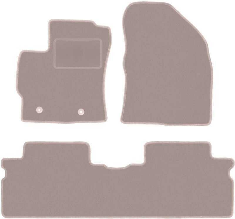 Beige Veloursmatten für: Toyota Verso Minivan (2009-2013)