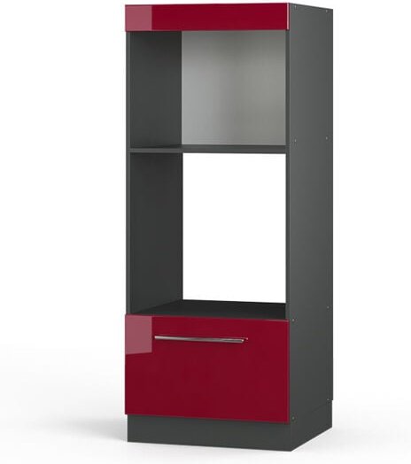 Vicco - Mikrowellenschrank Fame-Line, Bordeaux Hochglanz, 60 cm offen
