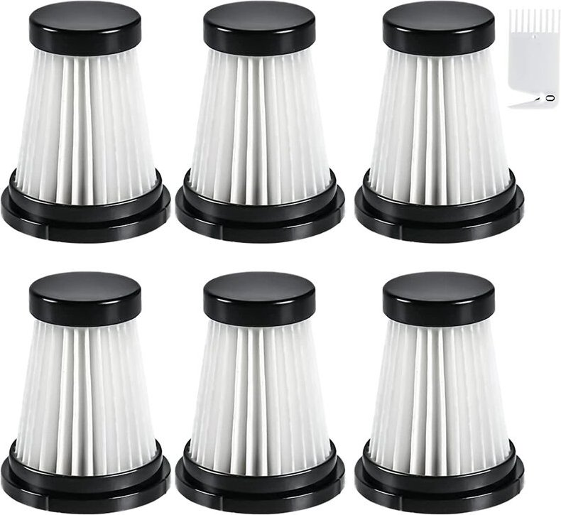 6 HEPA-Filter für K12 / Pro K13 Staubsauger & Genius Invictus .0/2.0 Handheld