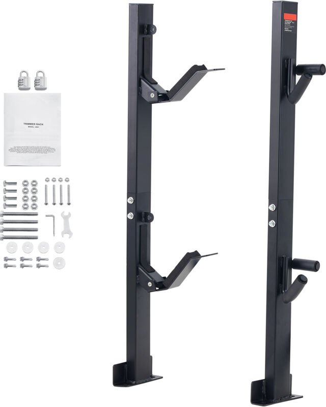 Mophorn - Trimmer-Gestell, 2-Platz-Unkraut-Trimmer-Gestell, Trimmhalter-Anhänger-Gestellträger mit Passwortschloss aus Z...