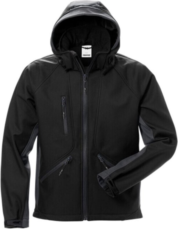 Thumbnail - Fristads Acode Softshell-Jacke 1414 SHI Größe 2XL Schwarz/Grau