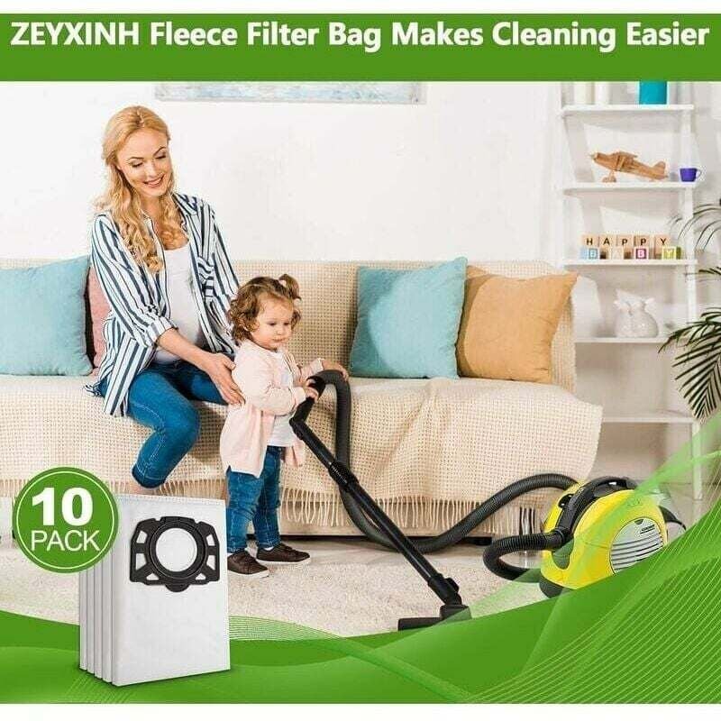 10 Stück Filterbeutel Staubsaugerbeutel für Kärcher 2.863-006.0 kfi 487 Staubsaugerbeutel für Kärcher WD4 WD5 WD6 WD5P W...
