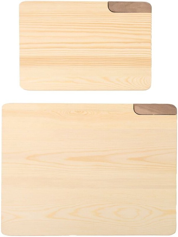 2 Stücke Schneidebrett Home Küche Holz Schneidebretter für Gemüse Obst Fleisch Brot Schneiden - Eosnow