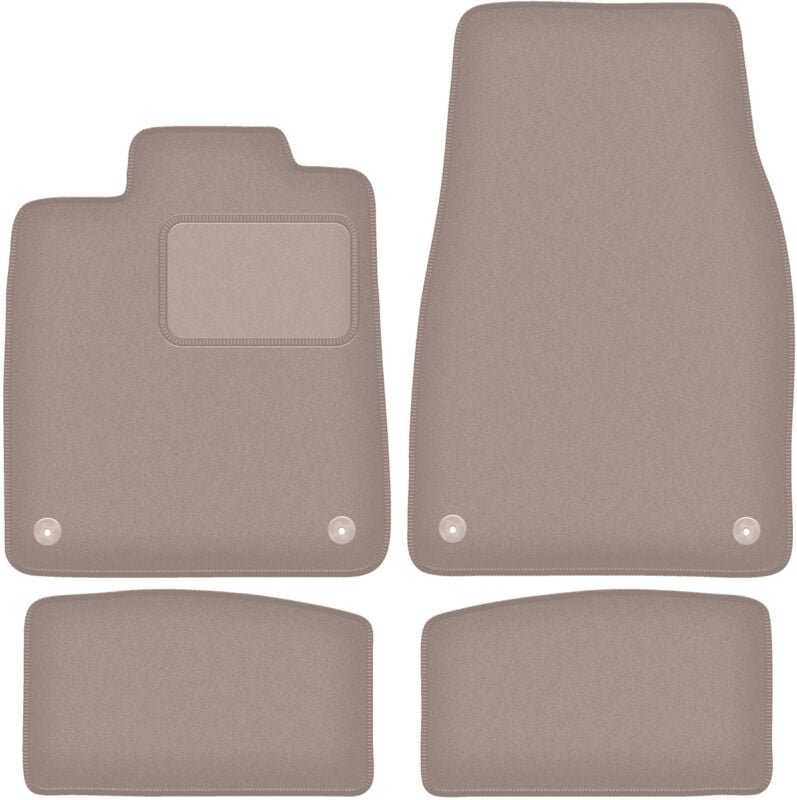Beige Velours-Fußmatten für: Audi e-Tron GT Limousine (2020-)