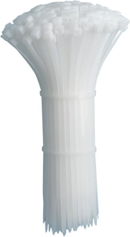 100 Stück Profi Kabelbinder 150 x 2,5 mm Kabelbindergriff Farbe weiß, temperaturbeständig