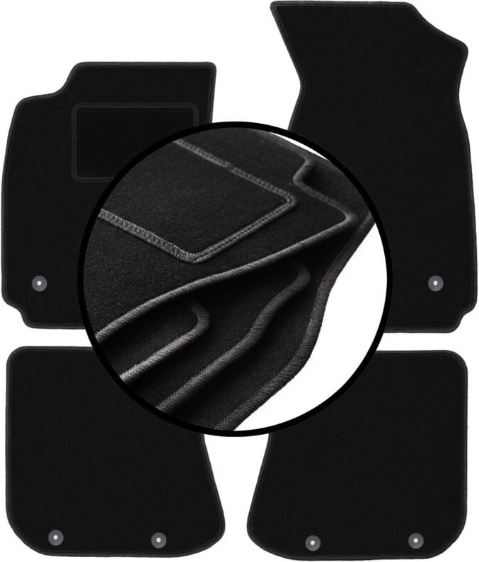 Komplettset Veloursmatten für: Audi A4 B5 Limousine, Kombi, Avant (1995-1999)