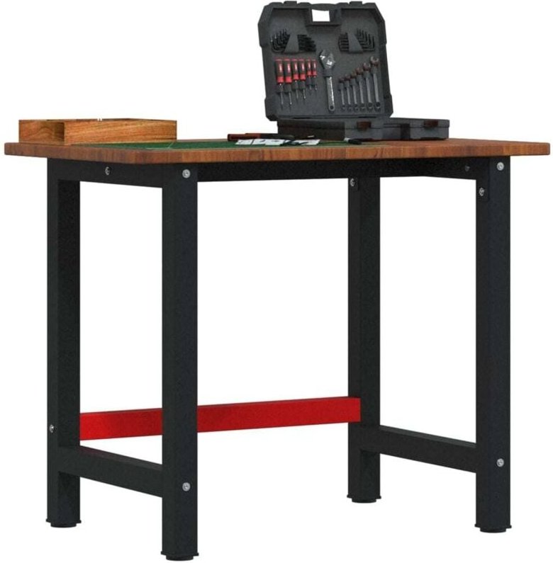 Thumbnail - Werkbank Dunkelbraun 100x60x81,5 cm Massivholz Eiche Rechteckig vidaXL