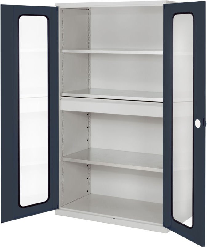 Kappes ®RasterPlan Großvolumenschränke 1950x1130x590mm Sichtfenstertüren Modell 2 anthrazitgrau