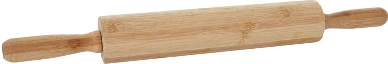 HHG - Teigrolle 748, Nudelholz Wellholz Ausroller Rollholz Teigwalze Teigausroller Holzroller Holzwalze, Bambus 44x5cm