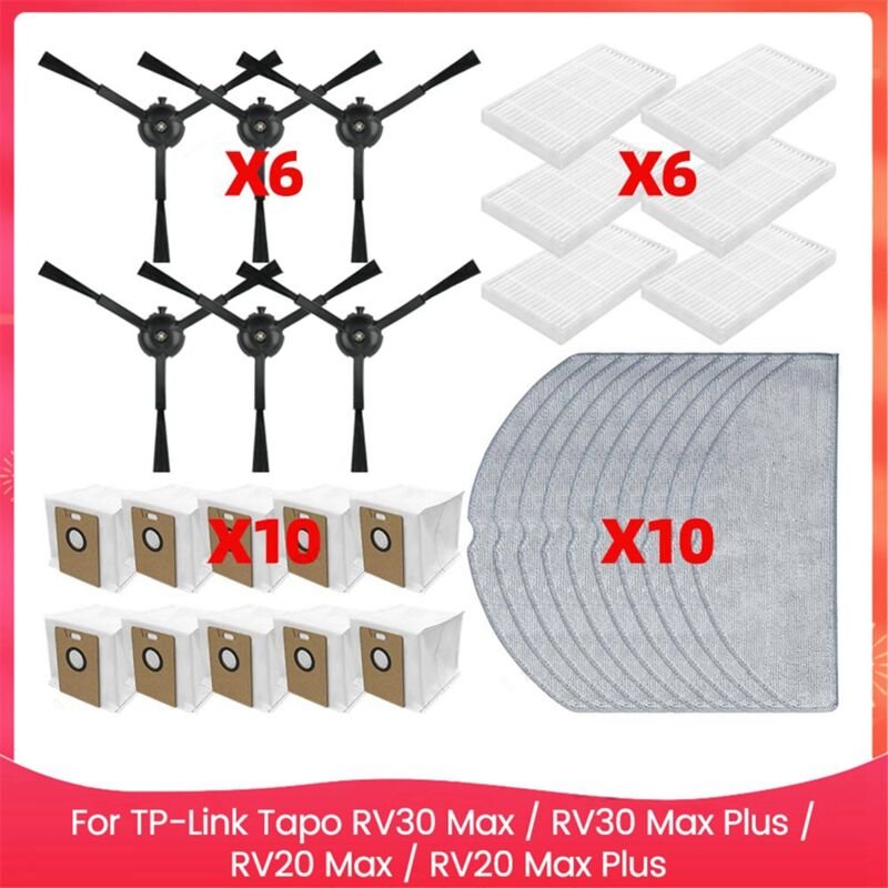 Für Teile Seitenbürste HEPA-Filter Mopp-Pads Staubbeutel