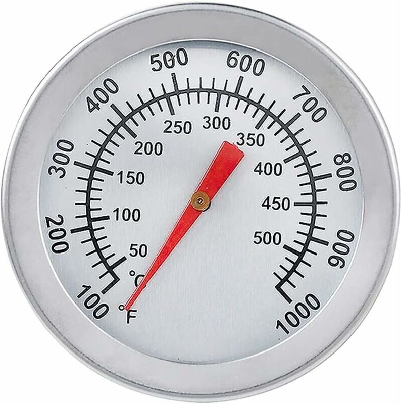 Linghhang - Grillthermometer, Ofenthermometer aus Edelstahl, max. 500 °C/1000 °f, Thermometer mit analoger Anzeige für B...