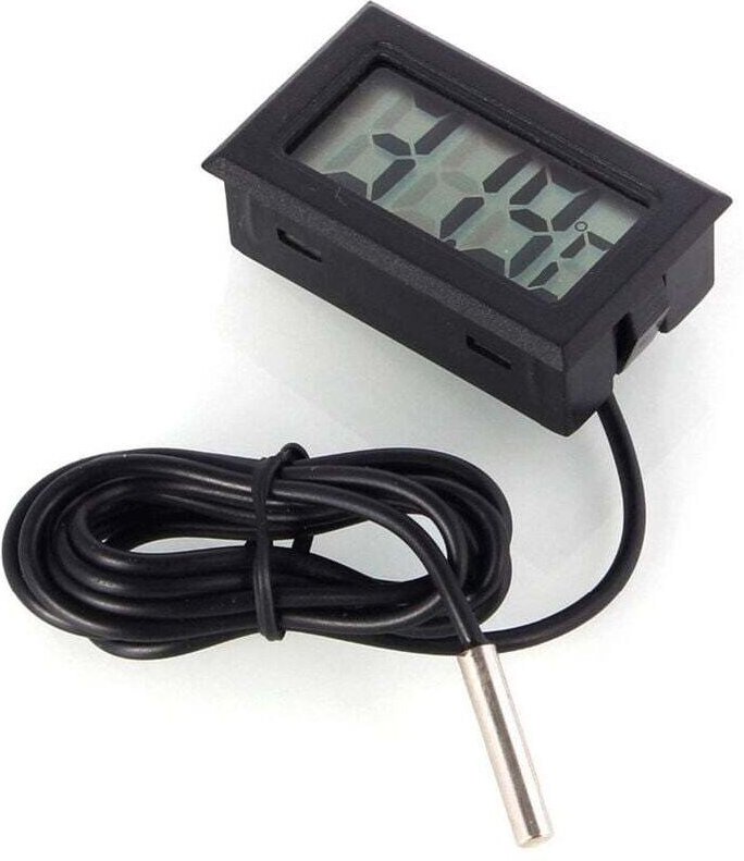 Digitaler LCD-Thermometer-Temperaturmonitor mit wasserdichter externer Sonde für Kühlschrank/Gefrierschrank, Aquarium, W...