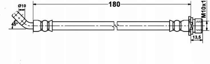 Flexibler Bremsschlauch: OEM:9094702E30 Corolla Auris E15 - hinterer Bremssattel