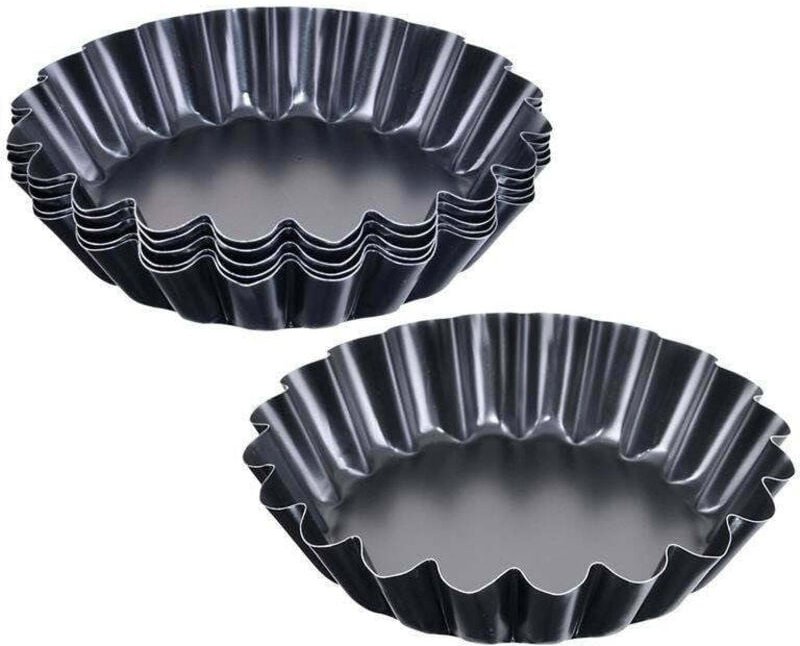 Set of 6 molds for pies and tartlets with wavy edges 884