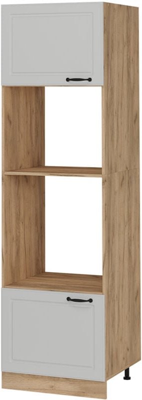 Vicco - Mikrowellenumbauschrank R-Line, Weiß Landhaus, 60 cm