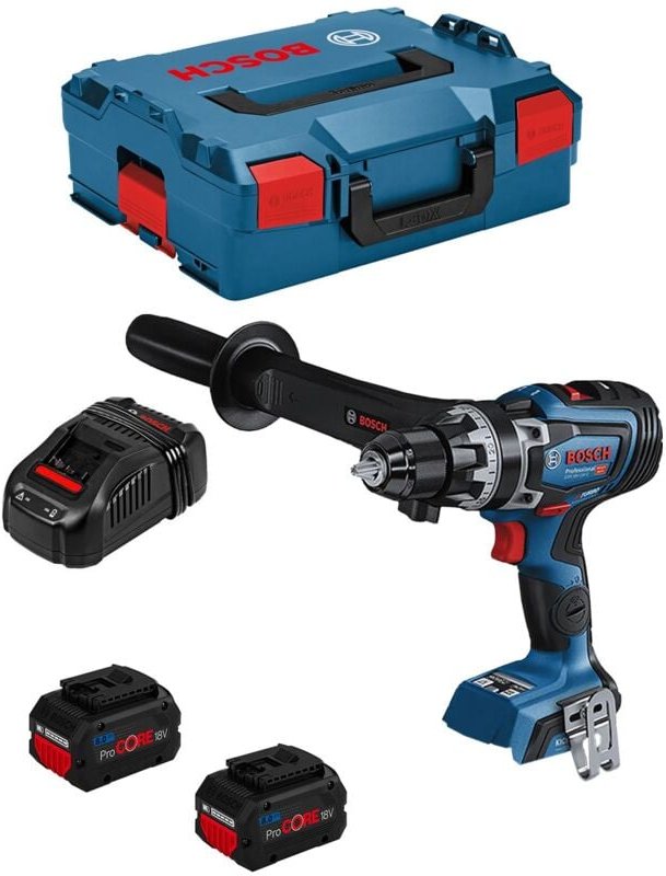 Bohrschrauber BOSCH GSR 18V-150 C (2 x 8,0 Ah ProCORE + GAL1880CV + L-Boxx 136)