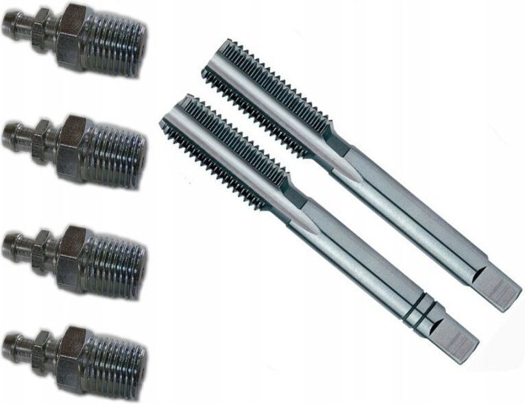 Entlüftungsstutzen Reparatursatz 4x M12x1 + Gewindebohrer