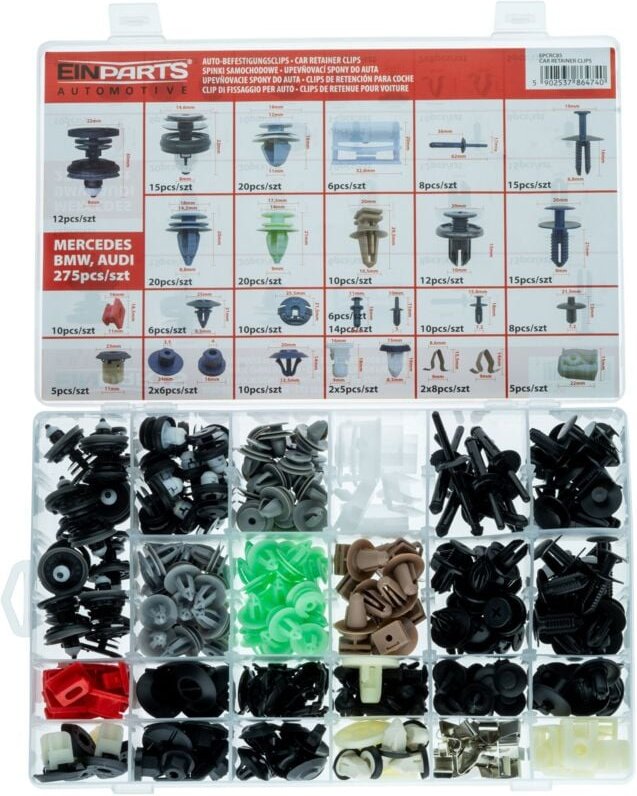 Stifte und Clips speziell für BMW und AUDI – 308-teiliges Set.