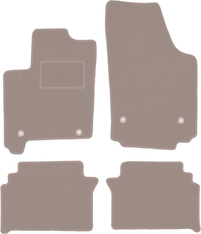 Beige Veloursmatten für: Opel Meriva A Minivan (2002-2010)