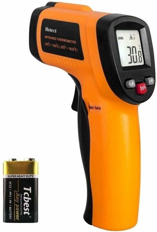 XVX - Infrarot-Thermometer, berührungsloses Laser-Infrarot-Thermometer von -50 °c bis 550 °c, hintergrundbeleuchteter LC...