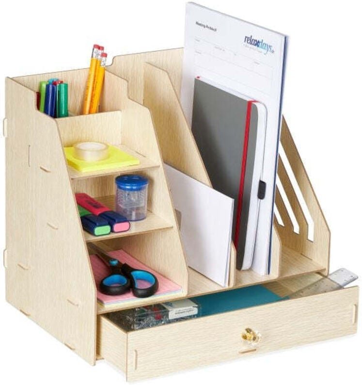 Desk organiser with compartments