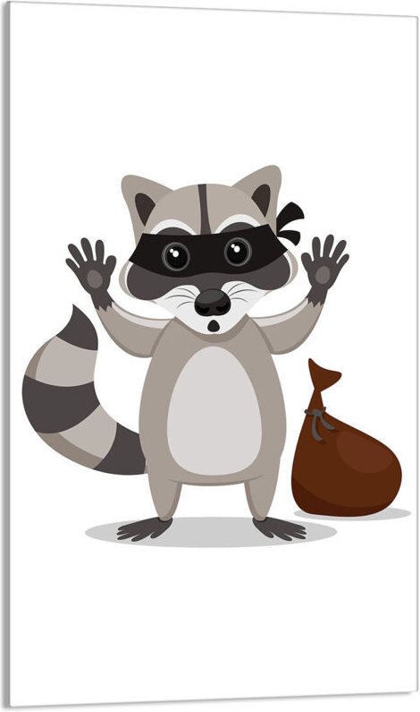 Glasschneidebrett 30x52 Waschbär