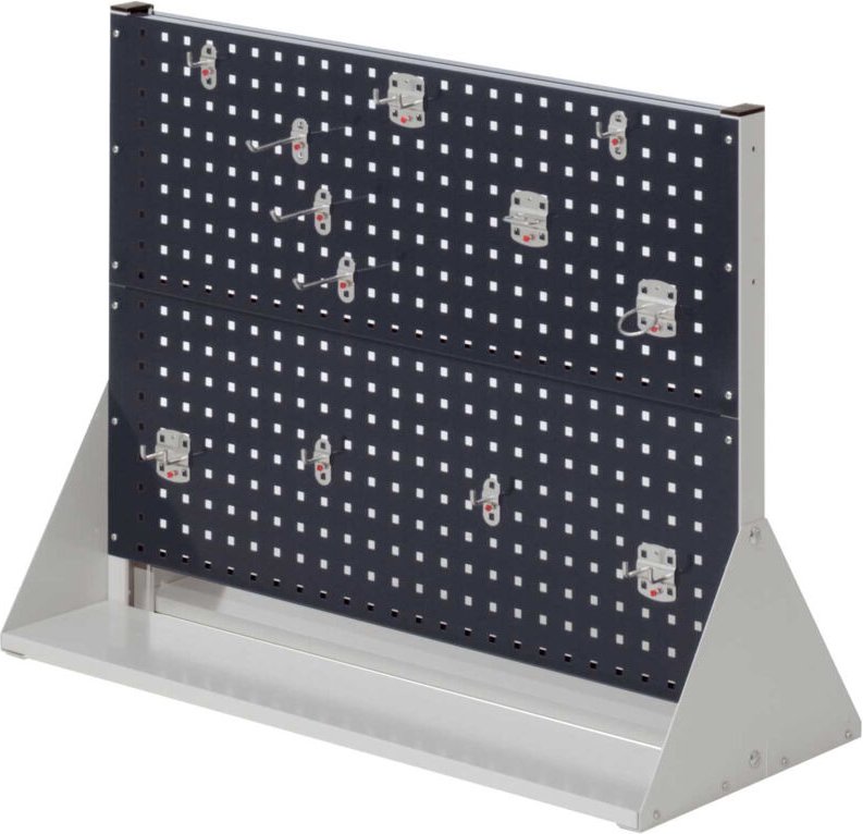 Kappes ®RasterPlan Stellwände doppelseitig Größe 2 - 4x Lochplatten 1x Zubehörsortiment 12-teilig Anthrazitgrau RAL 7016