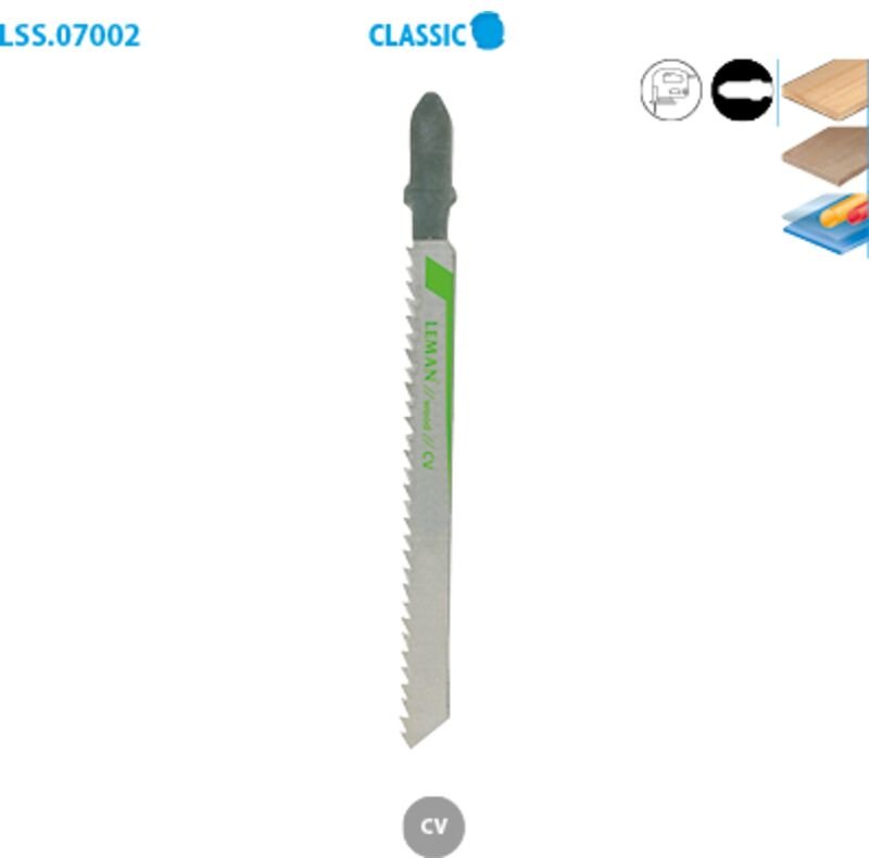 5 CV-Stichsägeblätter - Lu. 75 mm Steigung 2.5 mm - Feinschnitt für Holz Leman 7002.05
