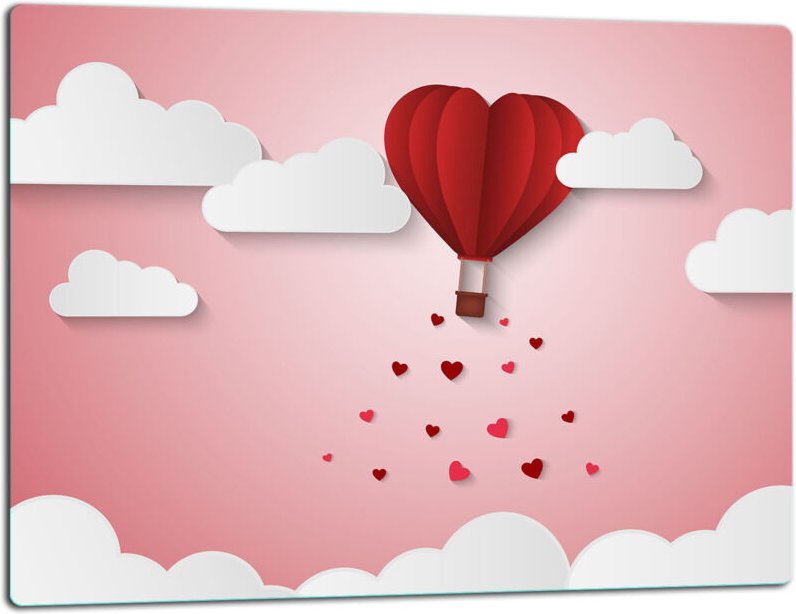 GlassplattenschneideBrett 52x40 Herz