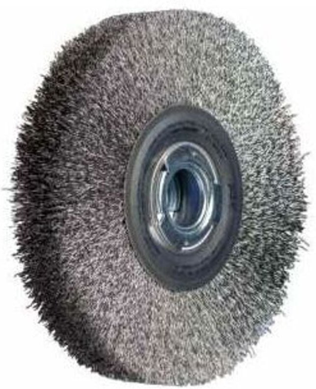 PFERD TOOLS POS Rundbürste breit ungezopft RBU Ø200x38xvariable Bohrung Stahl-Draht-Ø0,30 Schleifbock