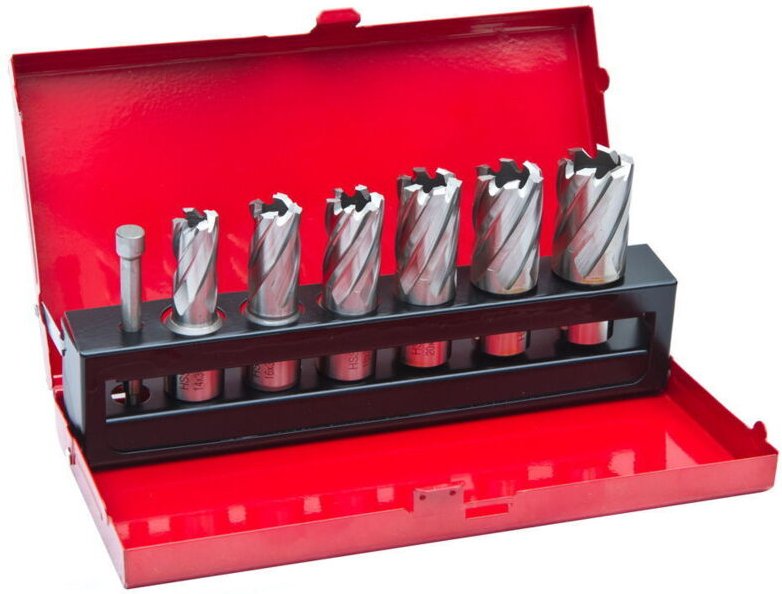 Holzmann - Satz 6 Frasern 14ÔÇô24 mm Weldon-Aufsatz fur Magnetbohrmaschine mbm7tlg