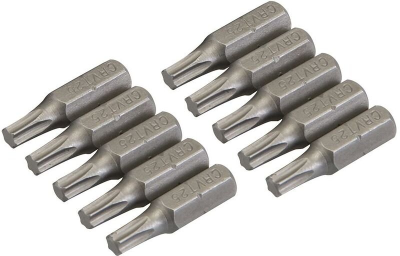 Trx-Schraubendrehereinsätze, CV-Stahl, 10er-Pckg. T25