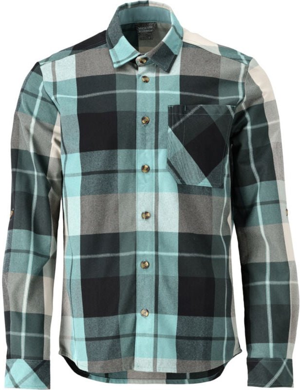 Hemd aus Flanell, kariert Gr. m, Waldgrün-kariert - Mascot