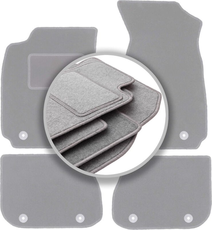 Graue Autofußmatten für: Audi A4 B5 FL Limousine, Kombi, Avant (1999-2001)
