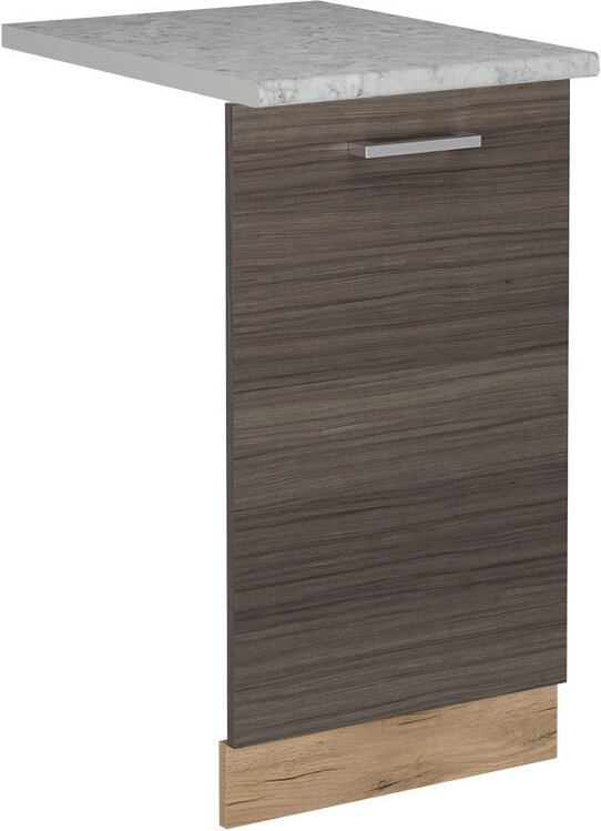 Vicco - Geschirrspülblende R-Line, Edelgrau, 45 cm , ap Marmor