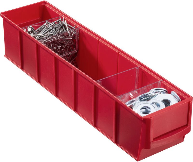456541 Sichtlagerkasten (l x b x h) 400 x 91 x 81 mm Rot 1 St. - Allit