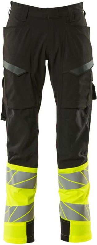Mascot - Hose mit Schenkeltaschen 19379-510-0917 Gr. 76C54 schwarz/hi-vis gelb