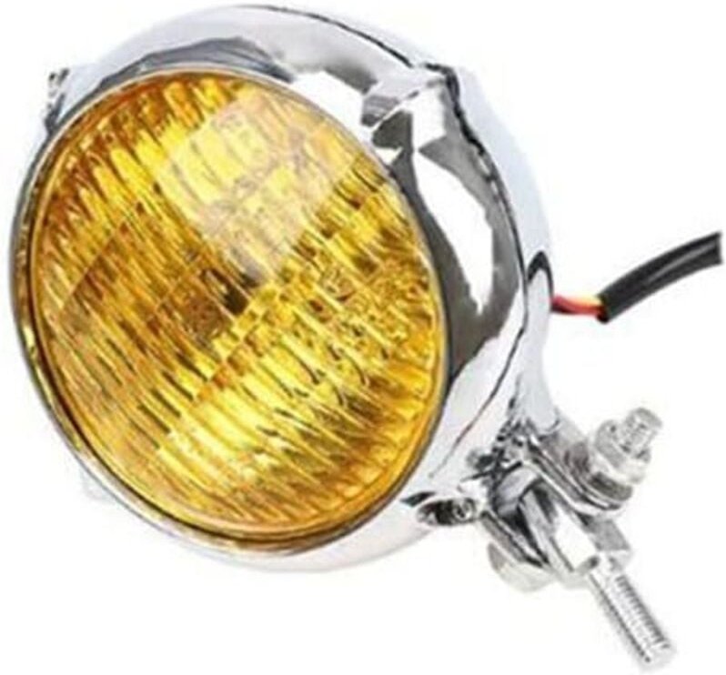 Linghhang - 1 stück (galvanisiertes gelbes Glas) Elektrischer Retro-Motorradscheinwerfer, 3,5-Zoll-Motorradscheinwerfer,...