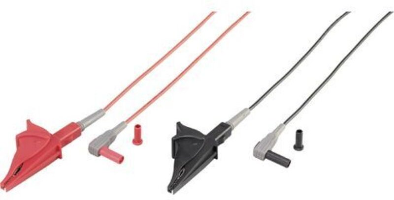 Voltcraft - MSL-507 Messleitung Stecker 4 mm Krokoklemmen 1.00 m Schwarz, Rot 1 St.