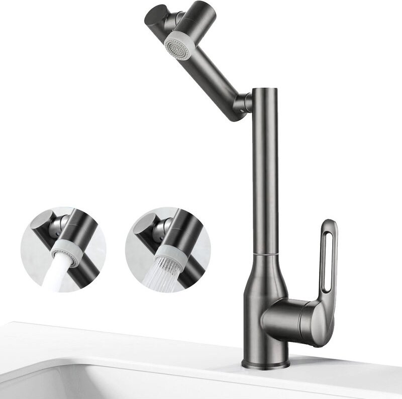 Wasserhahn Bad mit Kalt/Warmwasser Anschluss Sdlogal Waschtischarmatur 360° Drehbar, Mischbatterie Einfache Montage, für...