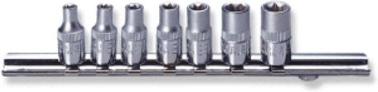 Thumbnail - Set de Torx-Bits de 7 Stück, Jonnesway, Modell S06H27S, mechanischer Einsatz de Präzision, Hochleistungsstahl mit 1/4"-E...