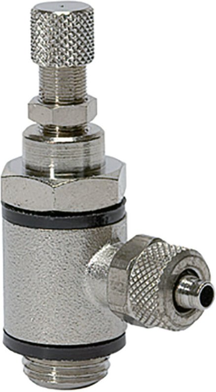 Drosselventil, Drosselung beids.,Schnellverschr. g 1/8, Schl.5/3 - Riegler