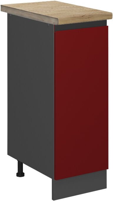 Vicco - Apothekerschrank R-Line, Rot, 30 cm , ap Eiche