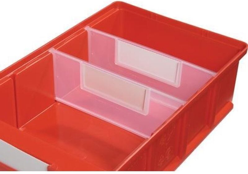 Trennwand für Regalkasten B. 152 mm PP transparent