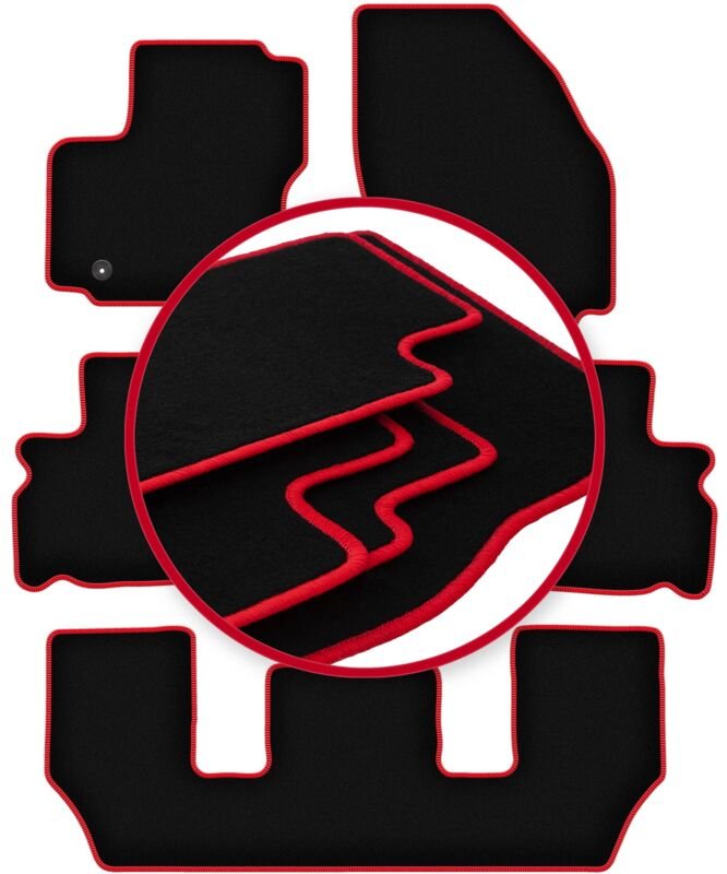Thumbnail - CARLUX-RED Auto-Fußmatten für: Ford Galaxy MK2 7-Sitzer (2006-2011)